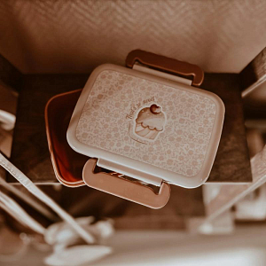 Ланч-бокс с разделителем Mrs. Ertha "Bouquet Silhouette", цветочный эскиз